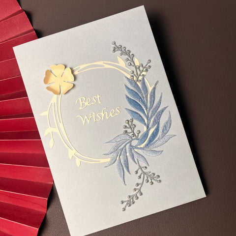 Best Wishes Embroidery Greeting Cards, Beautiful Greeting Cards to Friends, Creative Birthday Greeting Card, Original Handmade Embroidery Greeting Cards-HomePaintingDecor