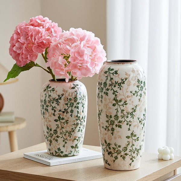 Ceramic Bouquet Vases, Porcelain Flower Vases, Rustic Flower Vases on Table, Dining Table Centerpiece, Handmade Water Holding Flower Vase-HomePaintingDecor