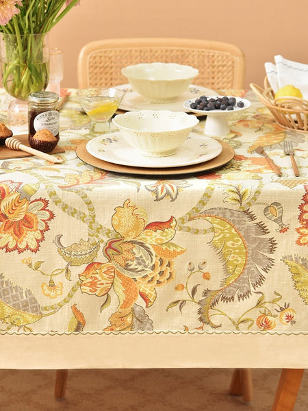 Extra Large Rectangle Tablecloth for Dining Room Table, Country Farmhouse Tablecloth, Square Tablecloth for Round Table, Rustic Table Covers for Kitchen