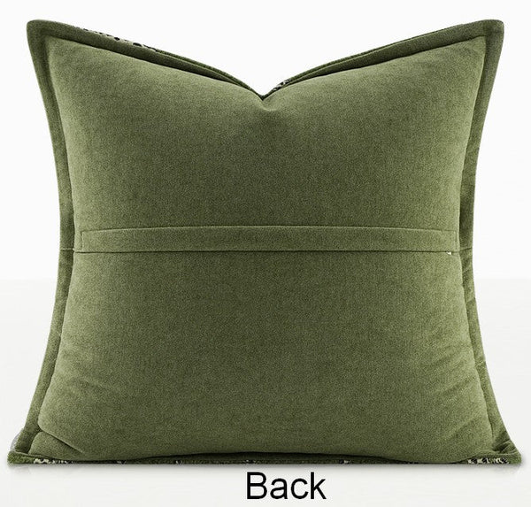 Green Decorative Pillow Covers, Large Modern Sofa Pillow Cases, Cheetah Modern Pillows for Couch, Abstract Decorative Throw Pillows for Living Room-HomePaintingDecor