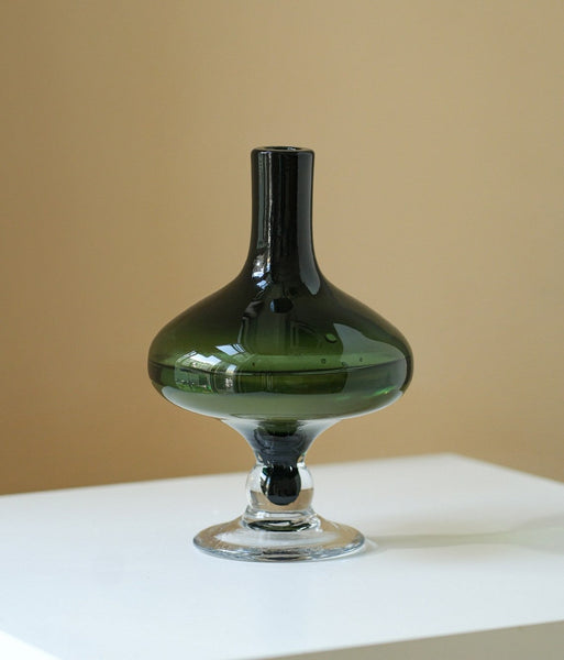 Decorative Glass Vase, Mid Century Glass Vases, Handmade Modern Vases for Bedroom, Centerpiece Contemporary Vases on Table, Modern Glass Vase for Flowers