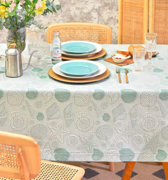 Modern Dining Room Table Cloths, Farmhouse Table Cloth, Wedding Tablecloth, Square Tablecloth for Round Table, Cotton Rectangular Table Covers for Kitchen-HomePaintingDecor