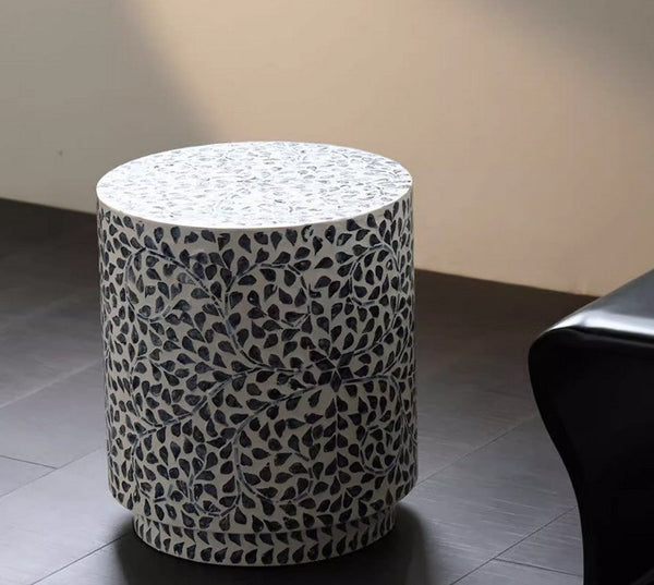 Portable Casual Side Table, Contemporary Round Side Table, Creative Coffee Table, Bedside Small Side Table, Shell Small Sofa Side Table, Contemporary Side Table-HomePaintingDecor