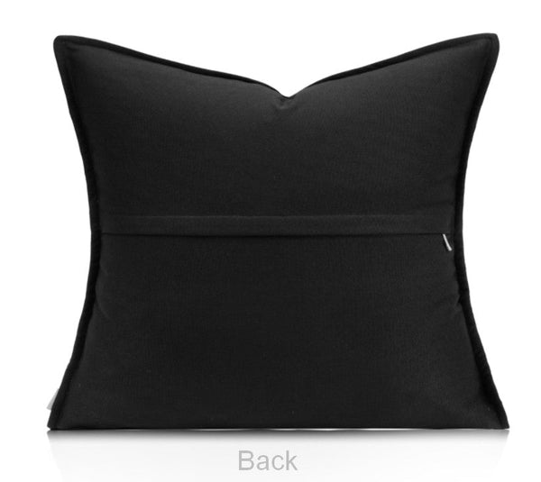 Decorative Pillows for Couch, Contemporary Throw Pillows for Living Room, Black and White Modern Sofa Pillows, Modern Square Pillows-HomePaintingDecor