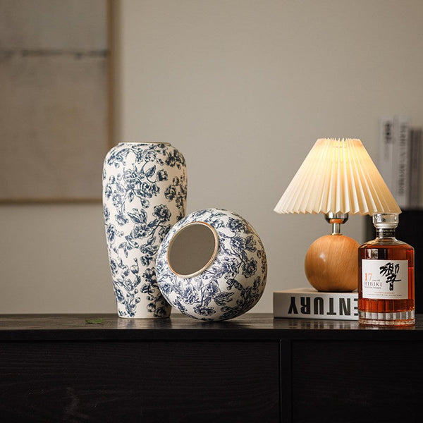 Centerpiece on Dining Table, Flower Vase on Table, Handmade Water Holding Flower Vases, Porcelain Flower Vases, Modern Ceramic Bouquet Vases-HomePaintingDecor