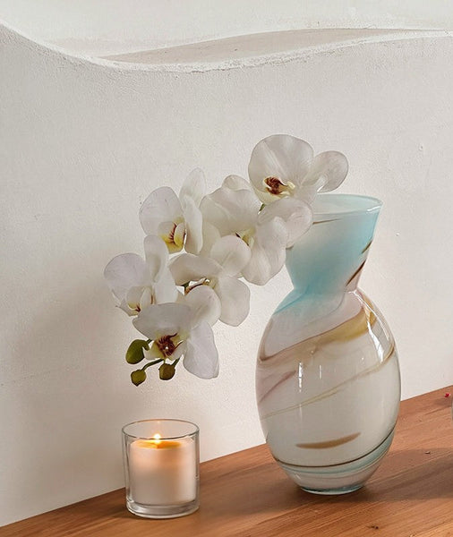 Flower Vases on Table, Handmade Glass Bud Vases, Vintage Small Glass Flower Vases, Water Holding Flower Vases-HomePaintingDecor