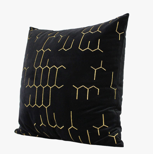 Large Decorative Throw Pillows for Couch, Modern Sofa Throw Pillows, Black Abstract Contemporary Throw Pillow for Living Room-HomePaintingDecor
