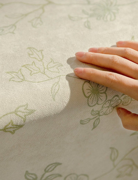 Spring Green Flower Table Covers, Large Modern Rectangle Tablecloth for Dining Table for Round Table, Farmhouse Table Cloth for Oval Table, Square Tablecloth for Kitchen-HomePaintingDecor