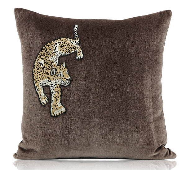 Modern Sofa Pillows, Contemporary Throw Pillows, Cheetah Decorative Throw Pillows, Decorative Pillows for Living Room-HomePaintingDecor