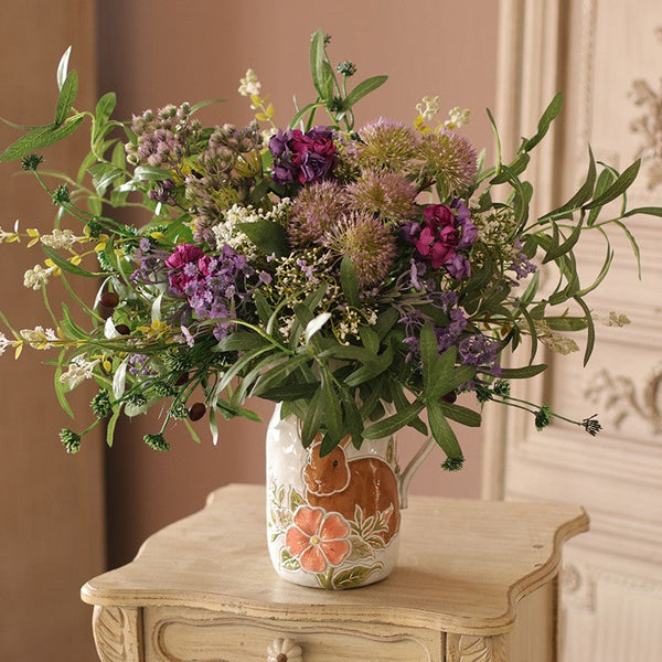 Large Bunch of Flowers for Bedroom, Faux Silk Floral Table Centerpiece, Artificial Floral for Living Room, Beautiful Flower Arrangement Ideas for Interior Design-HomePaintingDecor