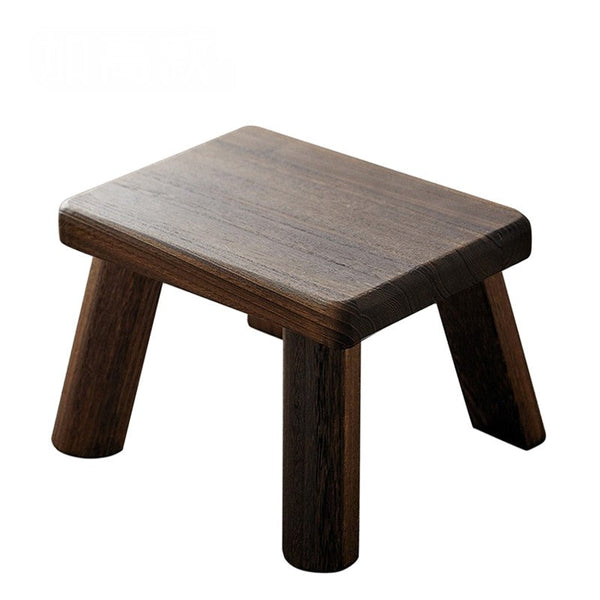 Dining Table Stool, Shoe-changing Stool, Solid Wood low Stool, Paulownia Wood Stool, Children's Wooden Stool, Sofa Stool-HomePaintingDecor
