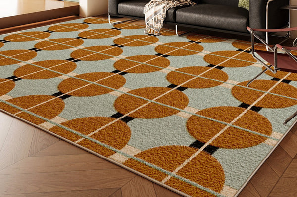 Geometric Modern Carpets, Mid Century Contemporary Rugs, Modern Rugs for Living Room, Colorful Abstract Rugs for Bedroom-HomePaintingDecor