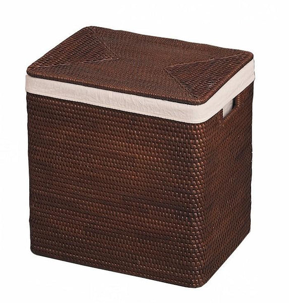 Rectangular Storage Baskets, Large Brown Rattan Storage Baskets, Storage Baskets for Bathroom, Storage Basket with Lid, Storage Baskets for Clothes-HomePaintingDecor