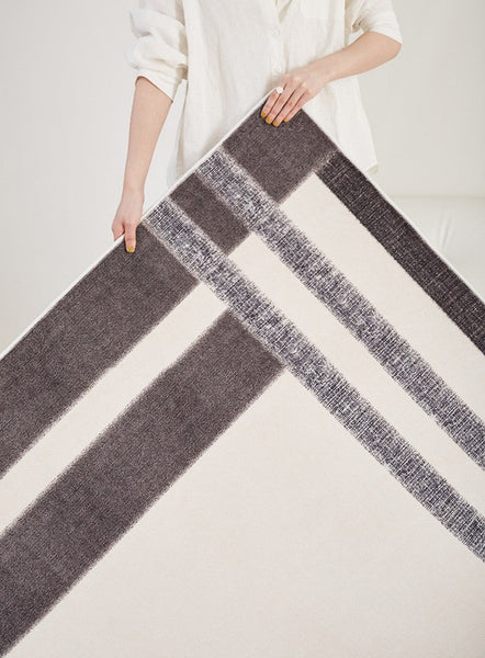 Geometric Contemporary Modern Rugs Next to Bed, Modern Carpets for Office, Abstract Area Rugs for Living Room, Modern Soft Rugs under Dining Room Table-HomePaintingDecor