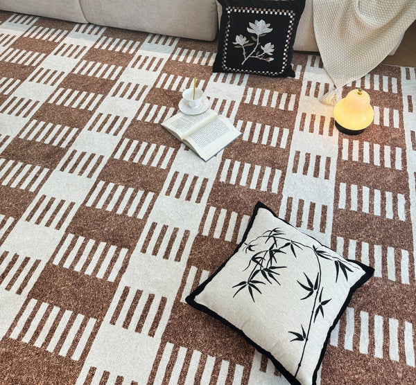 Modern Rugs under Dining Room Table, Mid Century Geometric Carpets, Abstract Modern Rugs for Living Room, Contemporary Modern Rugs Next to Bed-HomePaintingDecor