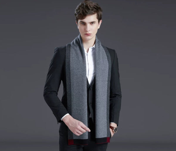 Casual Scarf Men, Men's Winter Scarf, Formal Men Scarf Styles, Modern Wool Scarf for Men, Men's Wool Scarf Winter, Business Wool Scarf for Gentleman
