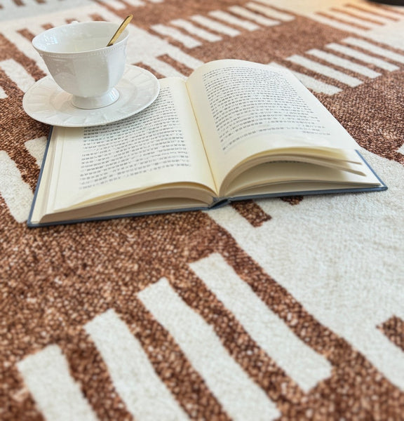 Modern Rugs under Dining Room Table, Mid Century Geometric Carpets, Abstract Modern Rugs for Living Room, Contemporary Modern Rugs Next to Bed-HomePaintingDecor