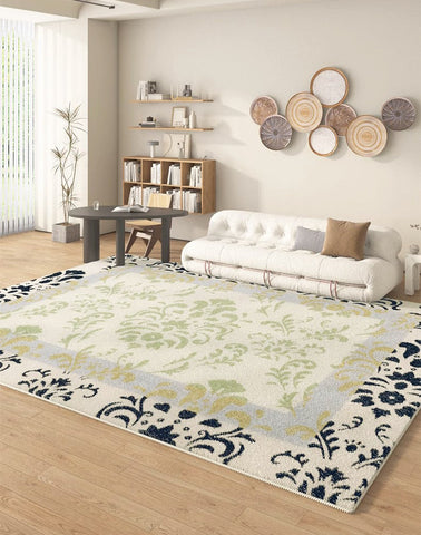 Entryway Modern Runner Rugs, Soft Contemporary Area Rugs Next to Bed, Abstract Area Rugs for Living Room, Modern Rugs for Dining Room-HomePaintingDecor
