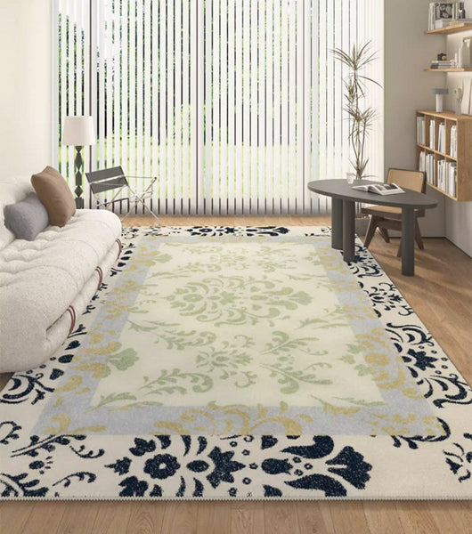 Entryway Modern Runner Rugs, Soft Contemporary Area Rugs Next to Bed, Abstract Area Rugs for Living Room, Modern Rugs for Dining Room-HomePaintingDecor