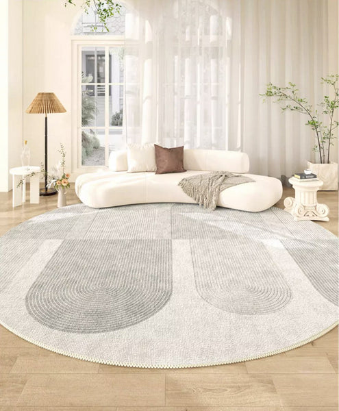 Modern Floor Carpets under Dining Room Table, Large Geometric Modern Rugs in Bedroom, Contemporary Abstract Rugs for Living Room-HomePaintingDecor