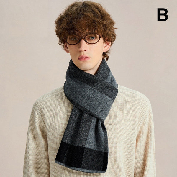 Men's Winter Soft Wool Scarves, Men's Wool Scarf Winter, Formal Men Scarf Styles, Casual Scarf for Men, Men's Winter Scarf, Business Wool Scarf for Gentleman
