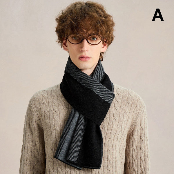Casual Scarf for Men, Men's Wool Scarf Winter, Formal Men Scarf Styles, Men's Winter Soft Wool Scarves, Men's Winter Scarf, Business Wool Scarf for Gentleman