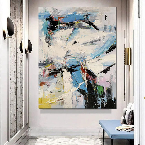 Bedroom Modern Wall Art Paintings, Palette Knife Paintings, Acrylic Paintings on Canvas, Large Paintings Behind Sofa, Abstract Painting for Living Room-HomePaintingDecor