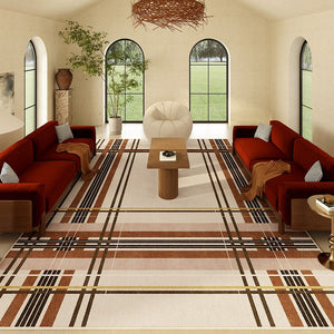 Contemporary Modern Rugs, Modern Rugs for Dining Room, Geometric Contemporary Rugs Next to Bed, Mid Century Area Rugs for Living Room-HomePaintingDecor