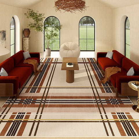 Contemporary Modern Rugs, Modern Rugs for Dining Room, Geometric Contemporary Rugs Next to Bed, Mid Century Area Rugs for Living Room-HomePaintingDecor
