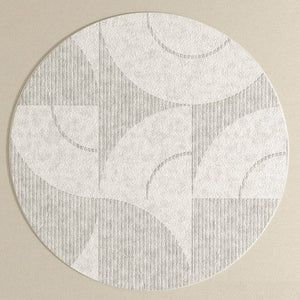 Dining Room Round Rugs, Modern Area Rugs under Coffee Table, Round Modern Rugs, Gray Abstract Contemporary Area Rugs, Modern Rugs in Bedroom-HomePaintingDecor