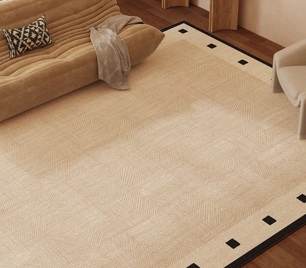 Mid Century Modern Rugs Next to Bed, Modern Rugs for Dining Room, Contemporary Rugs for Bedroom, Cream Modern Carpets for Living Room