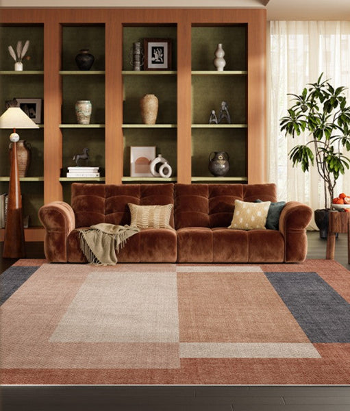Extra Large Modern Rugs under Dining Room Table, Mid Century Contemporary Modern Rugs, Abstract Modern Rugs for Living Room, Contemporary Geometric Carpets-HomePaintingDecor