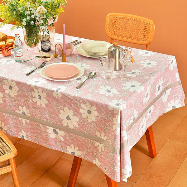 Kitchen Rectangular Table Covers, Square Tablecloth for Round Table, Modern Table Cloths for Dining Room, Farmhouse Cotton Table Cloth, Wedding Tablecloth