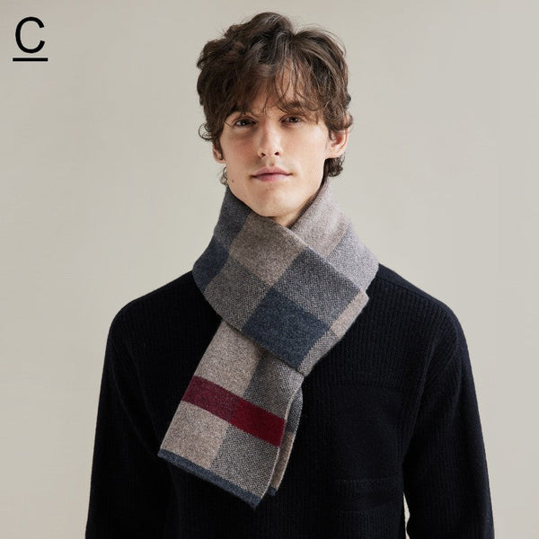 Thick Wool Scarf, Modern Fashion Scarf, Formal Men Scarf Styles, Casual Scarf Men, Men's Winter Scarf, Men's Wool Scarf Winter, Business Wool Scarf for Gentleman-HomePaintingDecor