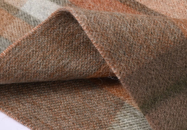 Warm Winter Scarf, Cold Weather Scarf, Soft Cashmere Scarf for Women, Checked Scarf Winter Wool Scarf, Elegant Wool Scarves, Holiday Scarf, Fashion Scarf, Christmas Gifts for Her-HomePaintingDecor