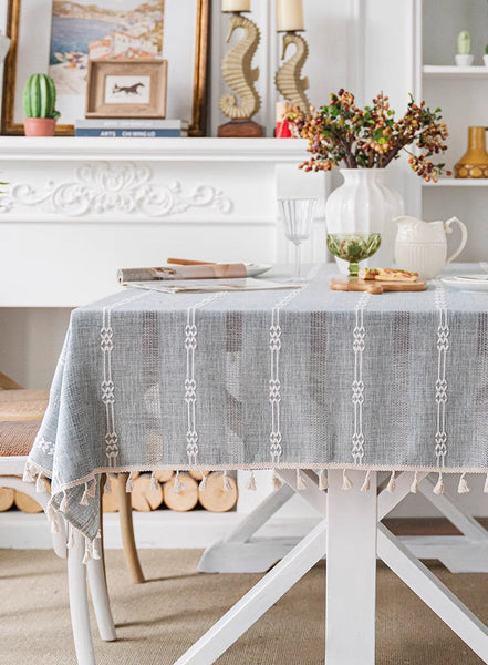 Rustic Table Covers for Kitchen, Linen Square Tablecloth for Sale, Country Farmhouse Tablecloth, Large Rectangle Tablecloth for Dining Room Table-HomePaintingDecor
