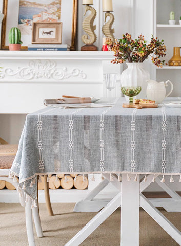 Rustic Table Covers for Kitchen, Linen Square Tablecloth for Sale, Country Farmhouse Tablecloth, Large Rectangle Tablecloth for Dining Room Table-HomePaintingDecor
