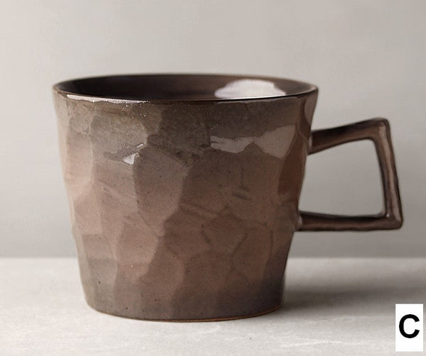 Creative Brown White Black Blue Ceramic Coffee Mugs, Modern Handmade Pottery Coffee Cup, Large Unique Tea Cup, Large Capacity Coffee Cups