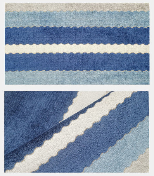 Contemporary Square Modern Throw Pillows for Couch, Large Abstract Blue Decorative Throw Pillows, Simple Throw Pillow for Interior Design, Modern Sofa Pillows-HomePaintingDecor