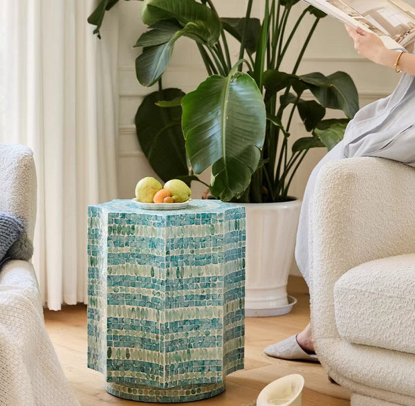 Contemporary Side Table, Contemporary Bedside Table, Bedside Small Side Table, Shell Small Sofa Side Table, Modern Side Table, Small End Table, Portable Casual Side Table, Creative Coffee Table-HomePaintingDecor