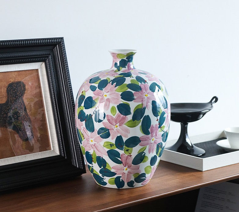 Centerpiece Ceramic Bouquet Vases, Contemporary Vase Art Design Elegant Table Decor