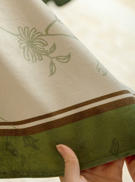 Spring Green Flower Table Covers, Large Modern Rectangle Tablecloth for Dining Table for Round Table, Farmhouse Table Cloth for Oval Table, Square Tablecloth for Kitchen-HomePaintingDecor