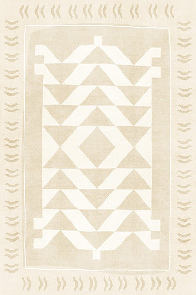 Mid Century Modern Rugs Next to Bed, Modern Rugs for Dining Room, Soft Contemporary Rugs for Bedroom, Cream Modern Carpets for Living Room-HomePaintingDecor