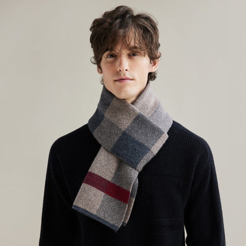 Thick Wool Scarf, Modern Fashion Scarf, Formal Men Scarf Styles, Casual Scarf Men, Men's Winter Scarf, Men's Wool Scarf Winter, Business Wool Scarf for Gentleman-HomePaintingDecor