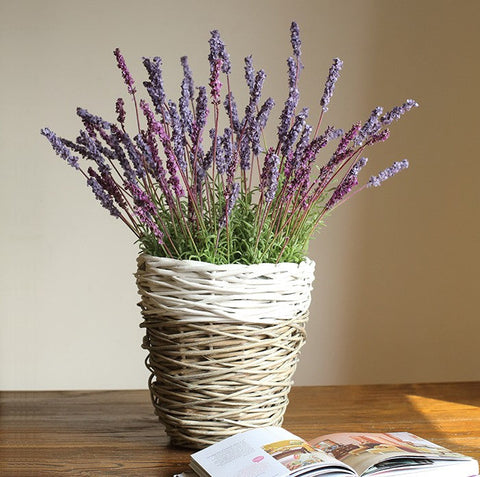 Lavender Flowers, Spring Artificial Floral for Dining Room, Bedroom Flower Arrangement Ideas, Simple Modern Floral Arrangement Ideas for Home Decoration-HomePaintingDecor