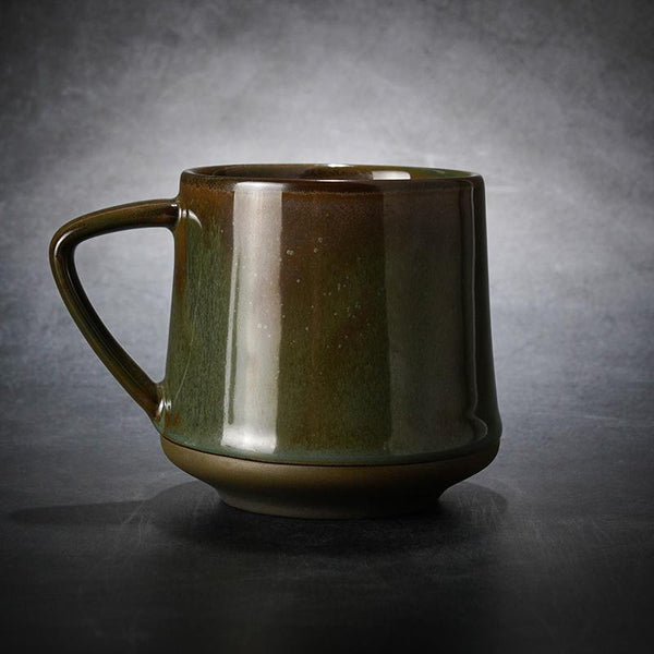 Latte Coffee Cup, Large Tea Cup, Large Pottery Coffee Cup, 8 oz Ceramic Coffee Mug, Handmade Coffee Cup-HomePaintingDecor