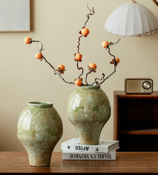 Flower Vases on Table, Centerpiece Ceramic Bud Vases, Porcelain Flower Vases, Handmade Water Holding Flower Vase-HomePaintingDecor