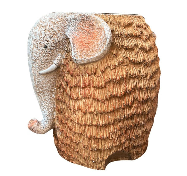 Large Elephant Flowerpot, Modern Animal Statue for Garden Ornaments, Animal Flower Pot, Resin Statue for Garden, Villa Outdoor Decor Gardening Ideas-HomePaintingDecor