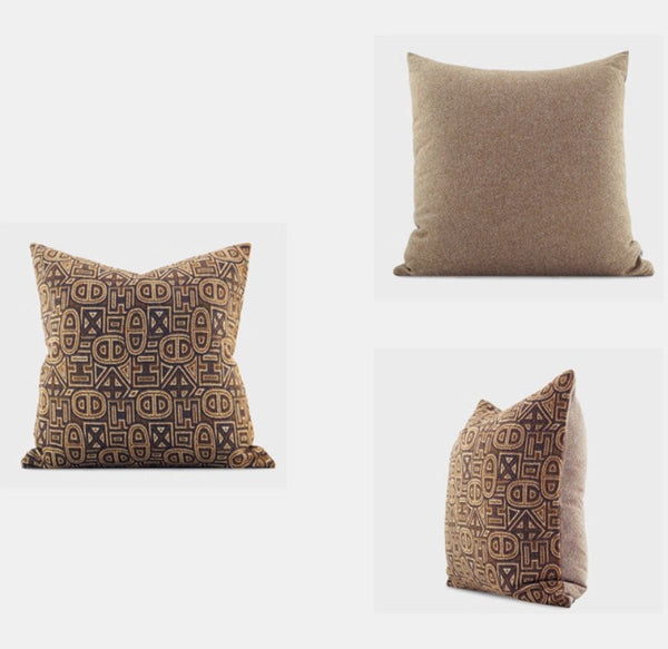 Geometric Modern Sofa Pillows, Large Square Decorative Throw Pillows for Couch, Large Decorative Throw Pillows, Geometric Sofa Pillows for Interior Design-HomePaintingDecor