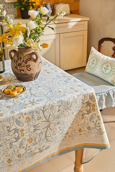 Rabbit Pigeon Pattern Table Covers for Round Table, Large Modern Rectangle Tablecloth for Dining Table, Farmhouse Table Cloth for Oval Table, Square Tablecloth for Kitchen-HomePaintingDecor